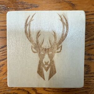 Wooden Deer Coaster
